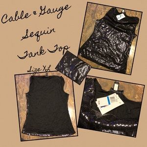 Cable & Gauge Sequin Tank